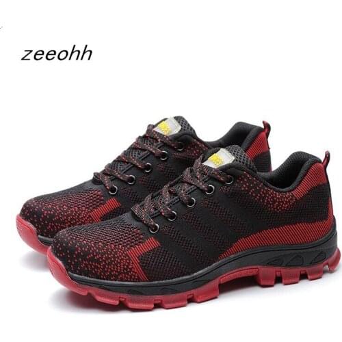 Best selling men and women safety boots outdoor breathable mens footwear steel toe wear-resistant workers sneakers pupolar