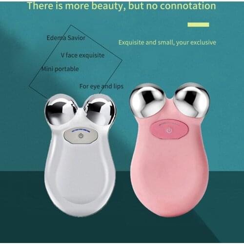 New USB charging micro-current dual-head magic ball facial light wrinkles firming skin massage beauty instrument V face device