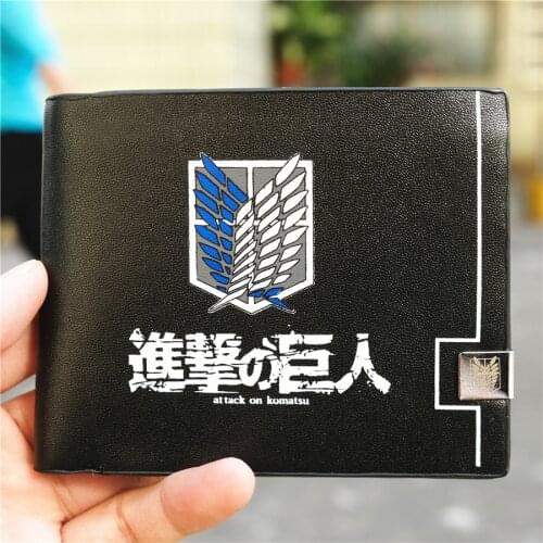 Attack on Titan Scouting Legion PU Leather Wallet Bi-fold ID Card Holder Purse