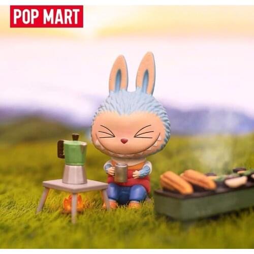 Pop Mart Labubu Elf Wilderness Travel Series Camping Confirmed Guess Bag Caja Ciega Toy Cartoon Animals for Girls Gift