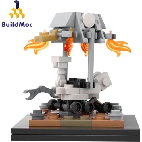 BuildMoc City Space Station Perseverance Rover Sky Crane Building Blocks MOC City Architecture Model Bricks Toys For Children