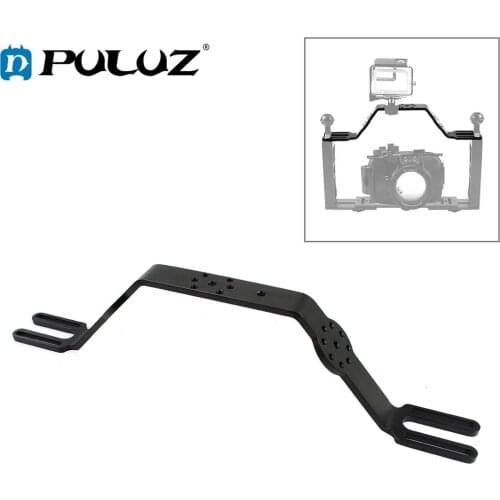 PULUZ Diving Tray Stabilizer Rig Aluminium Alloy Dual Handle Grip Handheld Expansion Mount System