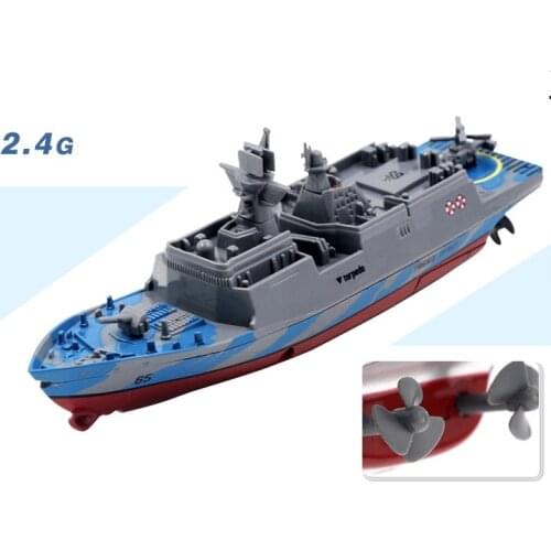 2.4G 4 channels Mini RC Boat Mini Warship Remote Control Challenger Aircraft Carrier Mini High-Speed RC Ship