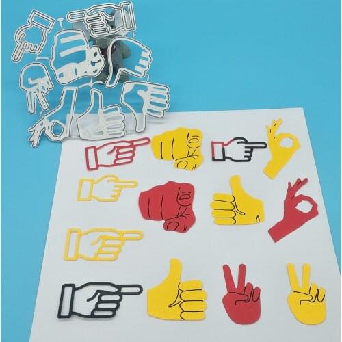 Various gestures, thumb metal cutting mold, scrapbook, photo frame, photo album decoration, DIY, handmade art