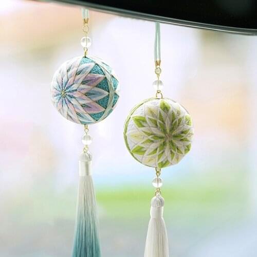 Chrysanthemum Ball Diy Embroidery Cross-stitch Material Package Knitting Accessorie Needlework Crafts for Adults Jewelry Pendant