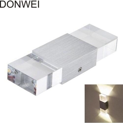 Modern Style 6W COB LED Wall Light Aluminum and Acrylic Double Head Wall Lamp Indoor Decoration Home Lighting AC 85-265V
