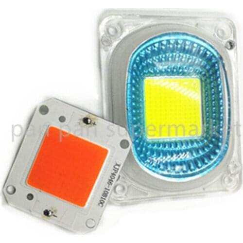 LED COB Grow White Chip+Lens Reflector 50W 12V/36V/110V/220V F LED Flood Light