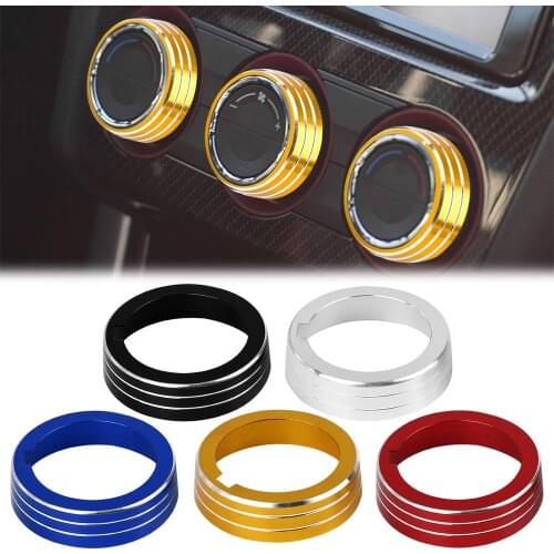 X Autohaux 3pcs/Set Car Air Conditioning Knob AC Knob Heat Control Switch Button Knob for VW MK6 Golf GTI Jetta 2010-2015