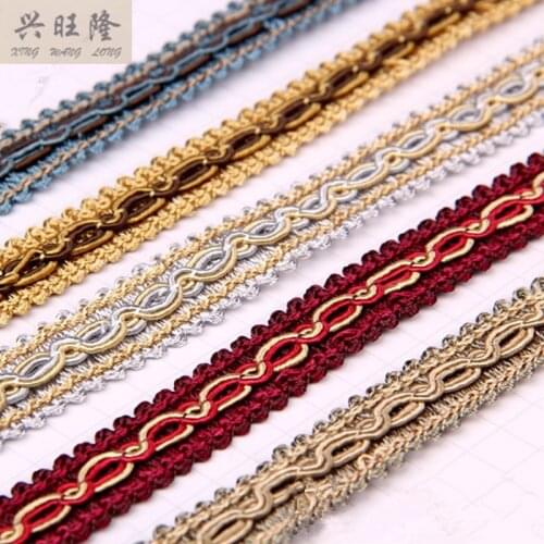XWL 15Yards/Lot 1.5CM Wide Lace Ribbon Curtain Lamp Sofa Pillow Edge Tapestry Braid Lace Trim Fringe DIY Accessories For Sewing