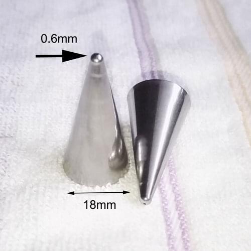 #00 0.6mm Writing Stainless Steel Icing Nozzle Pastry Tools Cake Cream Decoration Metal Baking Accessories