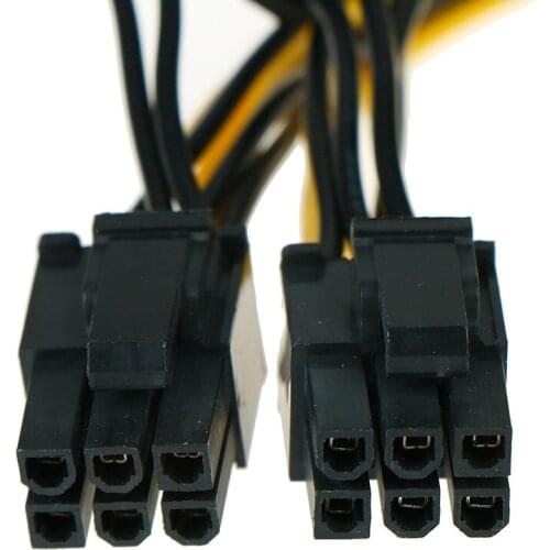 1PC Splitter Cable Power Connector 30cm Cable GPU PCI-E 8Pin To Double PCI-E PCI Expres 6Pin+2Pin