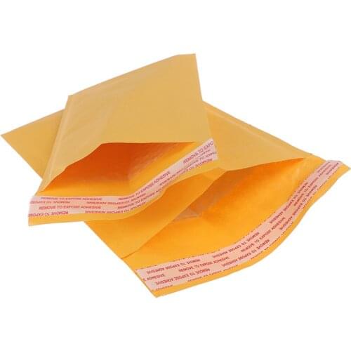 10pcs Yellow Kraft Paper Bubble Bag Mailers Padded Shipping Envelope with Bubble Gift Wrapped Mailing Courier Bag
