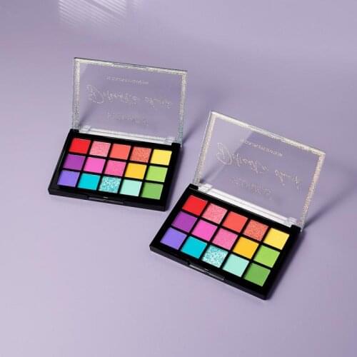 15/16 Color Eyeshadow Matte Pearlescent Multicolor Eye Shadow Music Festival Stage Party Eye Makeup Easy Color Cosmetics TSLM1