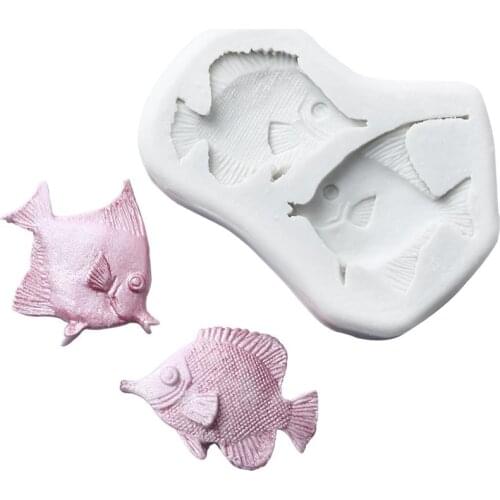 3D Fish silicone cake mold cake decoration tool chocolate mold candy mold soap tool Gumpaste Mold