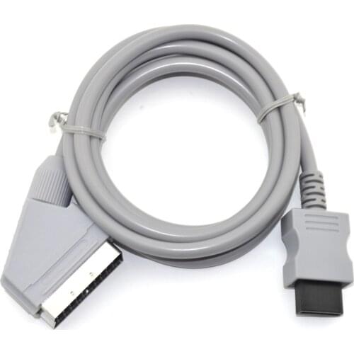 50PCS a lot US/EU Plug For Nintendo Wii Games Console PVC RGB Scart Video 720p/1080i HD HDTV AV Cable/Cord