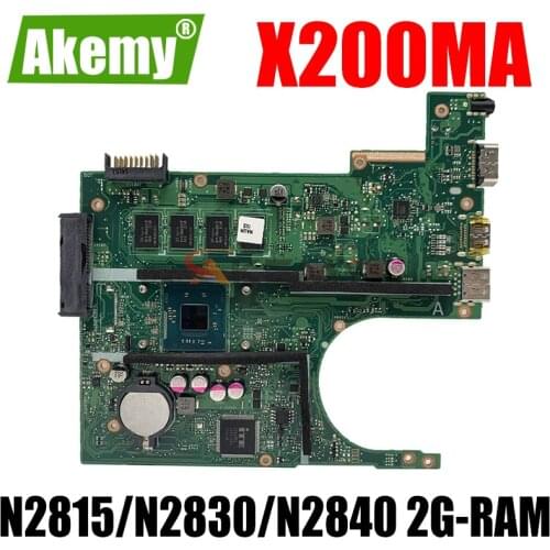 Akemy X200MA Motherboard For Asus F200M X200M X200MA Laptop motherboard Mainboard N2815/N2830/N2840 2G-RAM