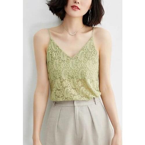Dasswei Summer Floral Tank Top For Women 2020 Fashion Lace Basic Camisole V-Neck Casual Sleeveless Vest Cami Party Tops Femme