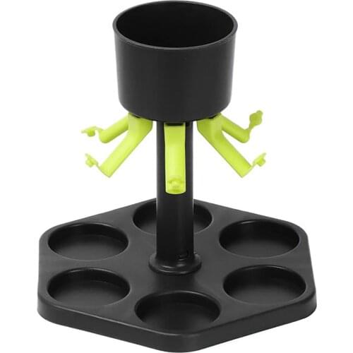 6 Shot Liquor Dispenser Bourbon Shot Glass Bartender Set Wine Whisky Beer Dispenser Holder Drinking Games Tools Wine Glass Tray