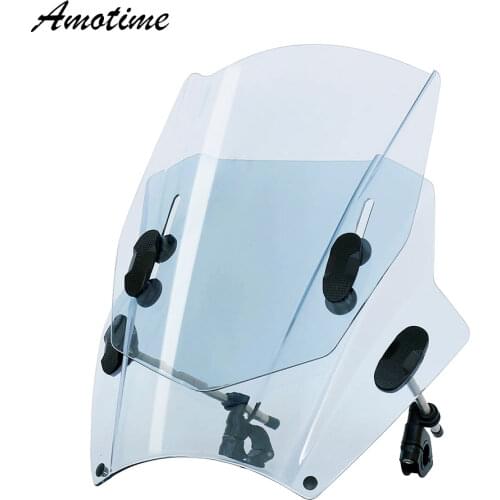 For KAWASAKI YAMAHA HONDA BMW Up & Down Adjustable Universal Motorcycle Windscreen Windshield Covers Screen Motorbikes Deflector