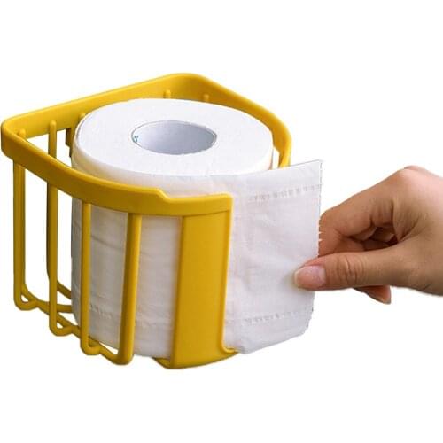 Toilet paper towel storage box toilet household toilet paper towel rack free punching and toilet paper roll paper rack