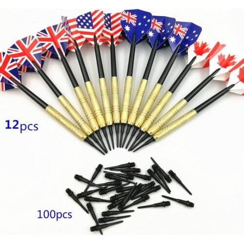 2020 Best Selling 12 Pcs Darts Professtional 4g Safety Soft Tipped Darts 36 Plastic Tips 174g Electronic Dartboard Accessories
