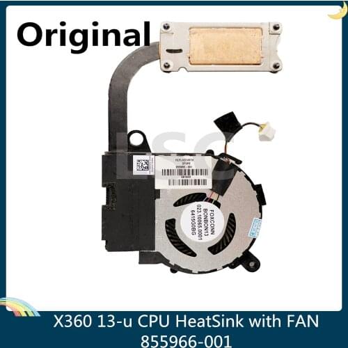 LSC Original 90% New For HP X360 13-U Laptop CPU HeatSink With FAN 855966-001 Tpn-w118 100% Tested Fast Ship