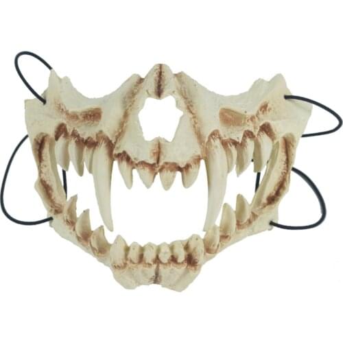 Halloween Dragon Skull Mask Carnival PU Skeleton Mask Cosplay Costumes Anime Cosplay Mask Face Headwear Horror Party Props