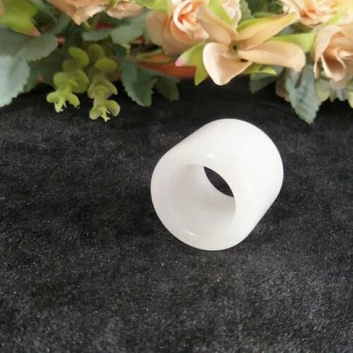 Natura White Jade Hand carving Thumb Jade Ring Jewelry Lucky Exorcise evil spirits Safety Amulet Jade Ring Fine Jewelry