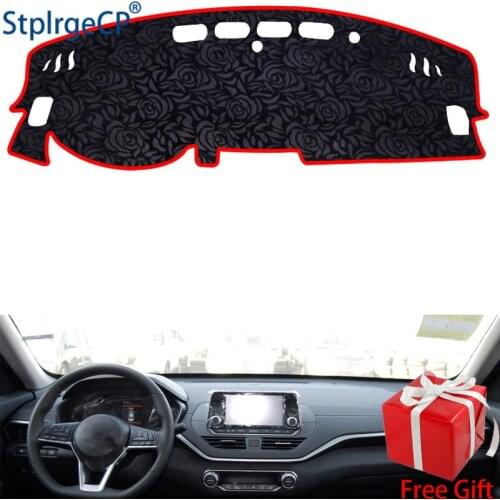 Latest Rose Pattern Non-slip Car Dashboard Cover Dash Mat Pad DashMat ANti-UV Car Sticker for Nissan Teana J34 2019 Car Styling