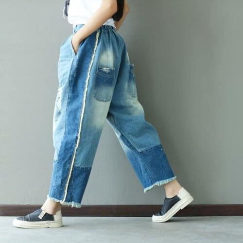 New Boyfriend Jeans Harem Pants Women Trousers Casual Jeans Girl Loose Fit Vintage Denim Pants Low Waist Jeans Women Vaqueros