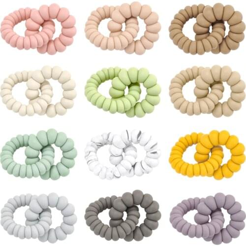 2021 New Design Baby Shower Gifts Fashionble Teether Chain Baby Portable Non-toxic Infant Baby Teether Toys Newborn Accessories