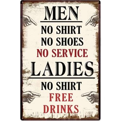 Original Retro Design Tin Metal Signs Wall Art | Thick Tin Print Poster Wall Decoration for Man Cave/Garage