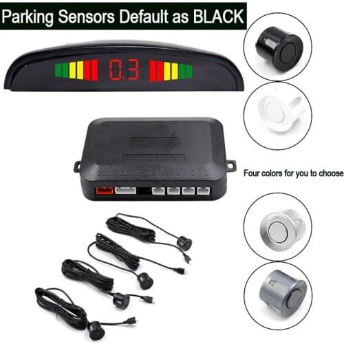 Car Auto Parktronic LED Parking Sensor With 4 Sensors Reverse Backup Car Parking Radar Monitor Detector System Backlight Display