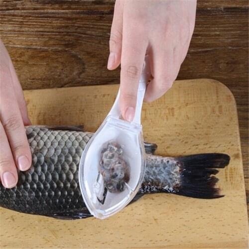 Plastic Fish Scales Brush Shaver Remover Cleaner Descaler Skinner Scaler Tool