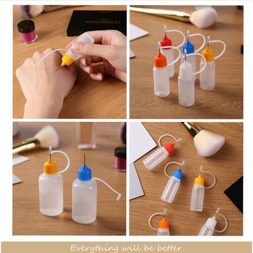 5Pcs 10/20/30/60Ml Empty Applicator Bottles Can Be Glue Applicator Paint Eye Liquid Needle Tip Bottle Scrapbooking Craft Tool