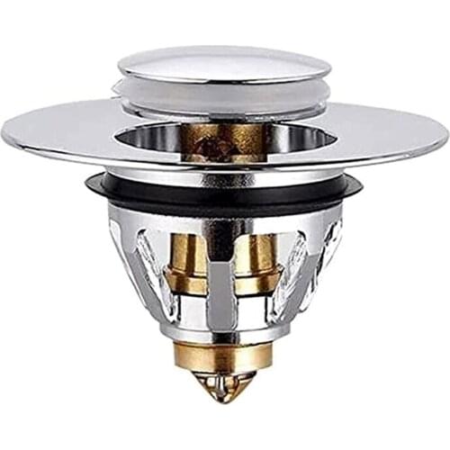 Basin Sink Waste Plug Bathroom Plugs Push-in Bounce Core Sink Spring Plug Used in Kitchen Bathroom and Toilet