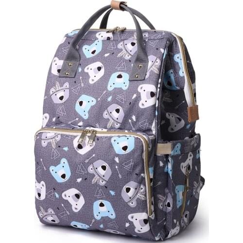 Cute Cartoon Mommy Diaper Bag Portable Waterproof Nappy Backpacks Multifunctional Heat Preservation Maternity Nursing Bags Gift