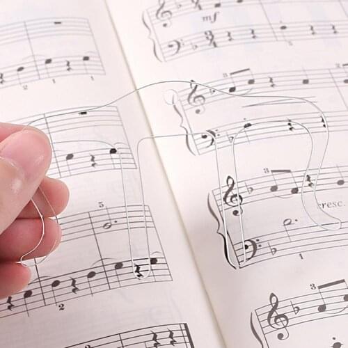 Convenient Music Score Clips M Shape Easy to Grasp Plexiglass Book Sheet Music Score Clip Paper Holder for Practice Piano