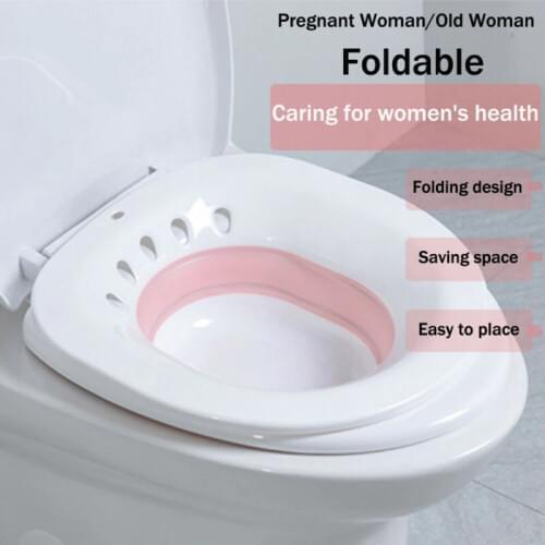 Toilet Decoration Foldable Non-Squat Pregnant Hemorrhoids Relief Bidet Postpartum Tub Band Flush Wash Device Toilet Seat