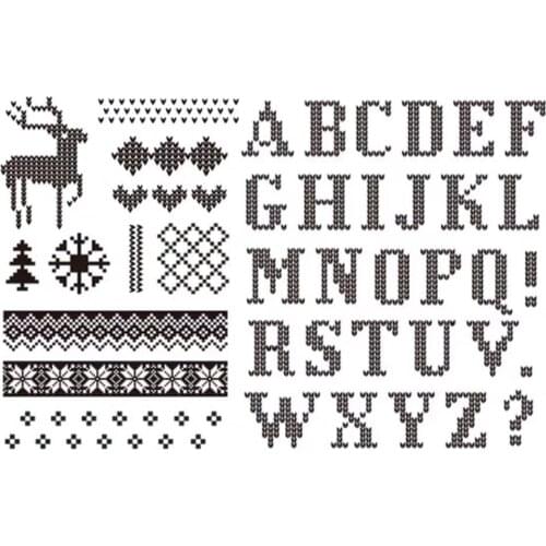 Knitting letters Transparent Clear Silicone Stamp/Seal for DIY scrapbooking/photo album Decorative clear stamp sheets A1053