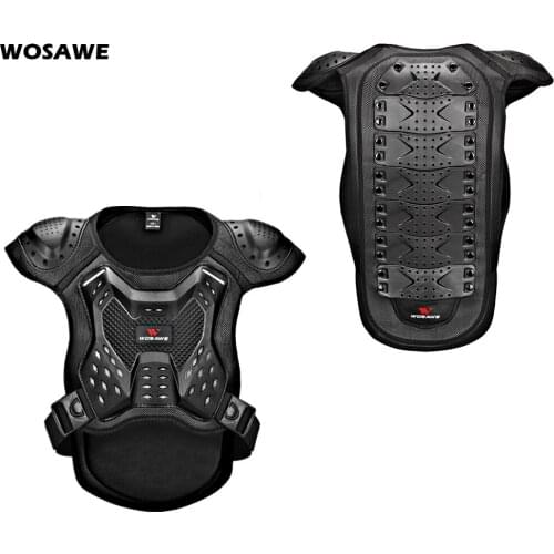 WOSAWE Adult EVA+PE Protective Armor chest back shoulder spine Protective Gear Skiing Skating Racing Skateboard Safety Vest