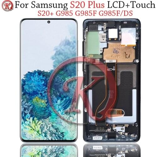 6.7'' For Samsung Galaxy S20 PLUS LCD Display G985 G985F G985F/DS LCD with Frame Touch Screen Digitizer For Samsung S20+ LCD