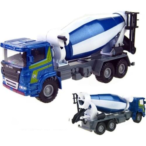 1/60 Scale Diecast Alloy Metal Excavator Cement mixer Truck Wheel Engineering Construction Vehicle Car Model Toy Collections