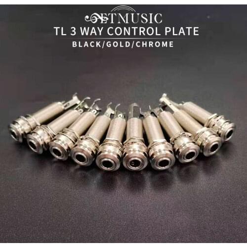 10PCS CYLINDER Guitar Pickup Endpin Output Jack Nickel Strap Lock Chrome