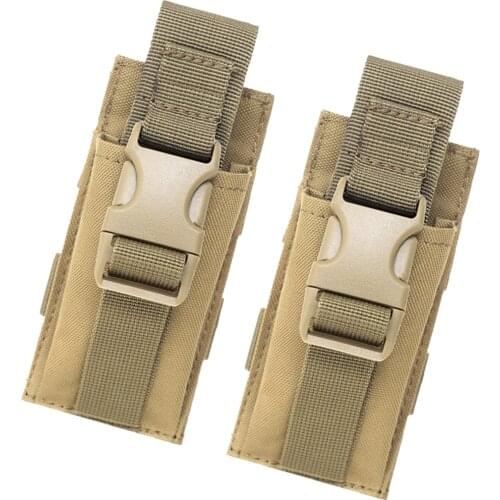2pcs Molle Magazine Pouch Radio Flashlight Molle Pouch Utility Pouch Holder Hunting Outdoor Pocket Multi-purpose Bag