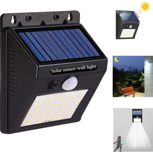 20LED Solar Powered Wall Light PIR Motion Sensor Solar Light Waterproof Outdoor Lighting Led Garden Light Front Door Porch Lamps