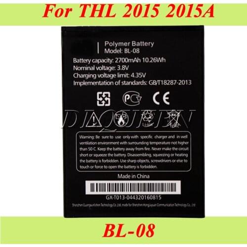 2700mAh For THL 2015 Battery for THL 2015A Batterie Bateria Accumulator AKKU BL-08