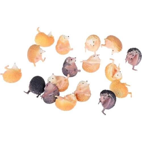 3pcs Capsule Toys Cute Mini Hedgehog Glass Gashapon Figures Desktop Kids Toy 3*2.5*2cm