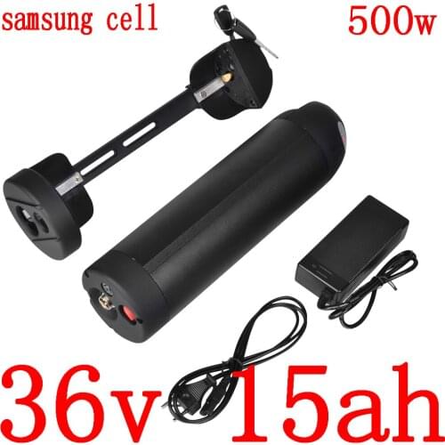 36V 500W 1000W ebike battery 36V 12Ah 18Ah 18Ah electric bike lithium battery pack use samsung cell with 2A charger free duty