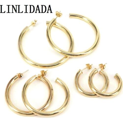 5Pairs, New Minimalist Gold Metal Stud Earrings Statement Copper Geometric Earrings Jewelry Gift